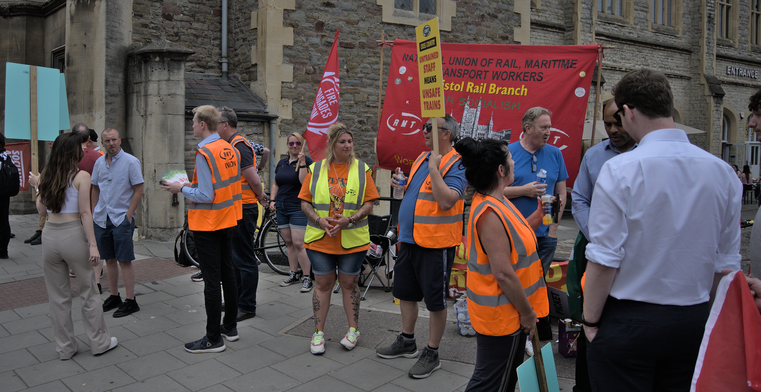 Bristol Temple Meads Picket Line