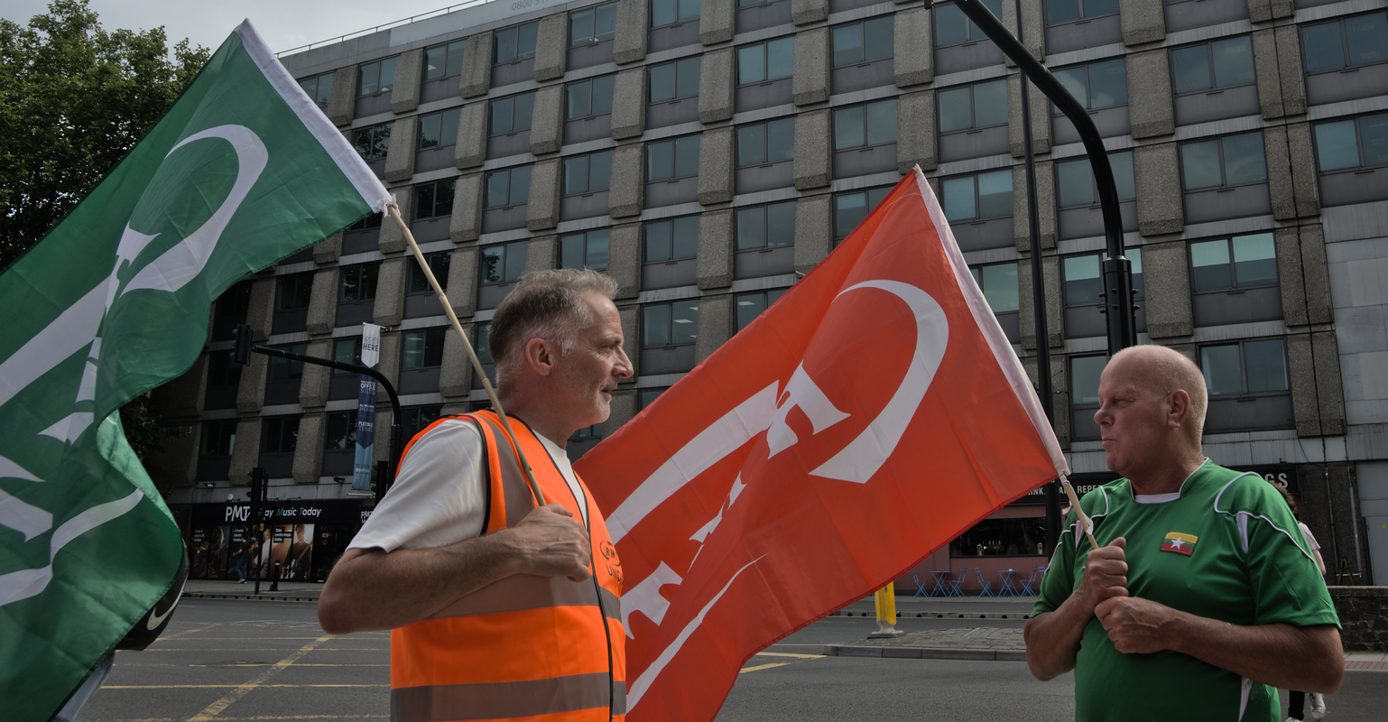 Bristol Temple Meads Picket Line