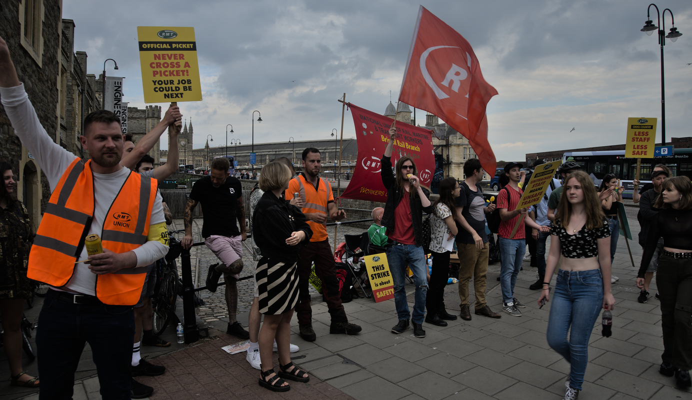 Bristol Temple Meads Picket Line
