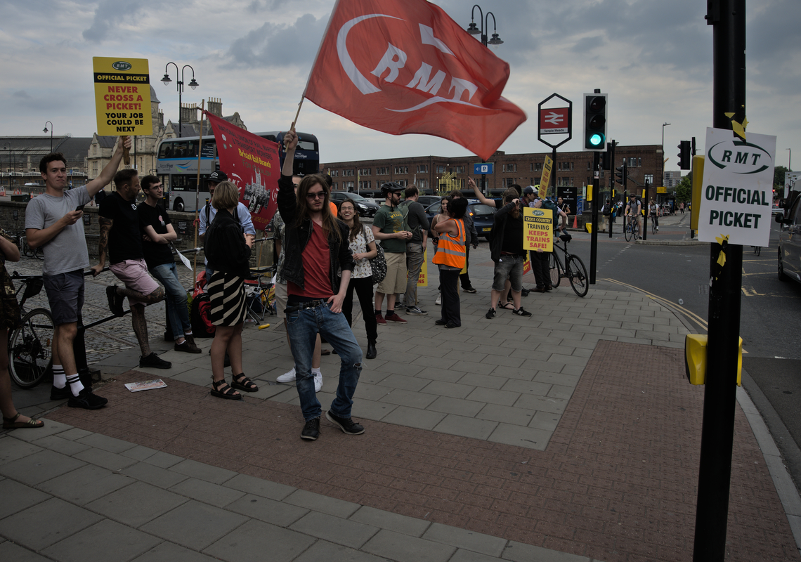 Bristol Temple Meads Picket Line